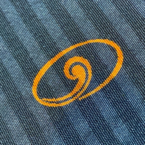 GIORGIO ARMANI Mens Silk Neck Tie Cravatte ~ Blue & Orange~ 58”~ EUC! - Picture 6 of 11